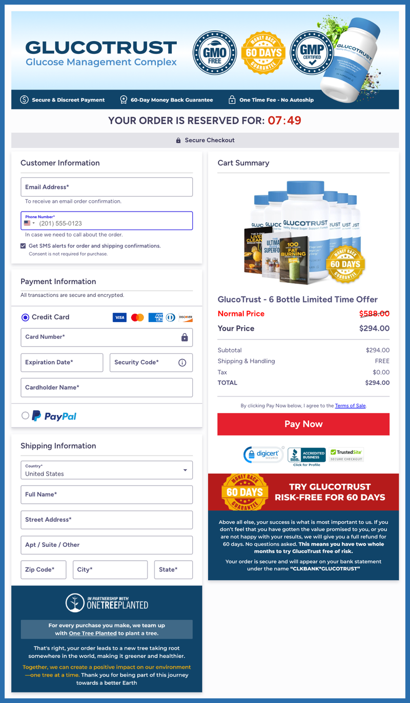 Offizielle Webseite von GlucoTrust – sichere Bestellseite